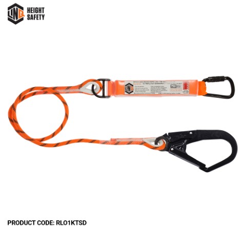 LINQ ROPE LANYARD SNG LEG 1 X T.A KARABINER 1 X D.A SCAFF HOOK